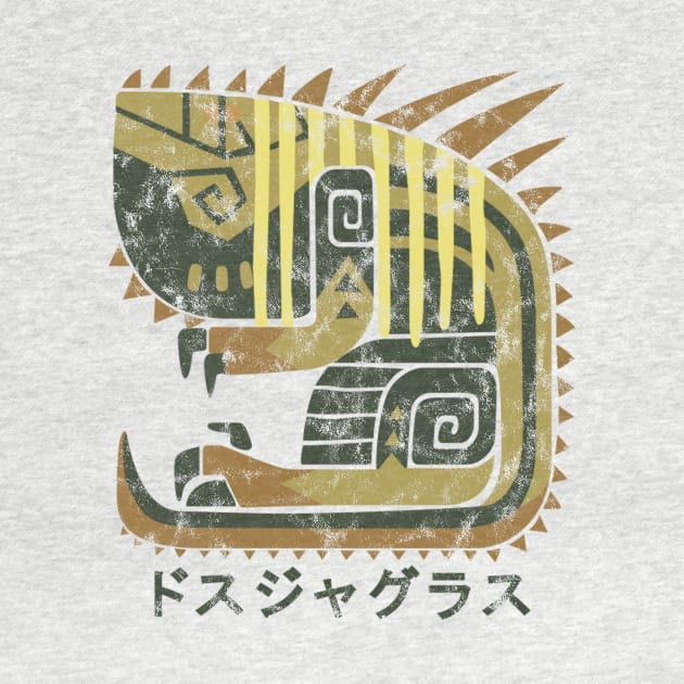 Great Jagras Distressed Icon Kanji by StebopDesigns